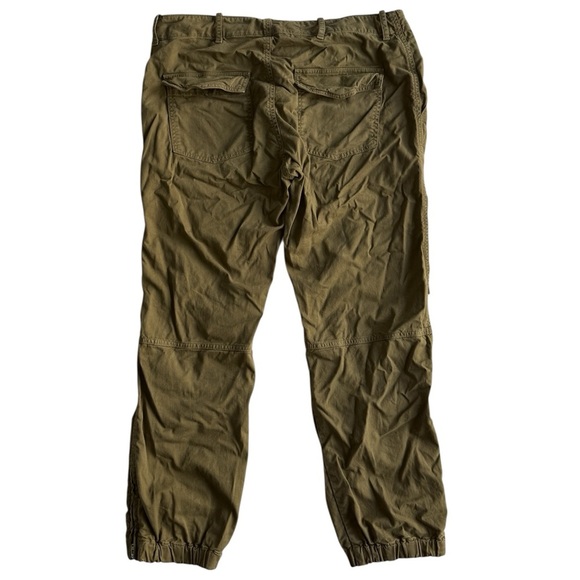 Nili Lotan Henna Cropped Military Olive Green Pants Sz 8 Zip Hem Utility Jogger - Picture 3 of 10
